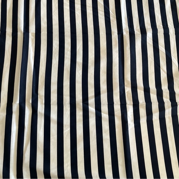 Blue and White Striped Cotton Fabric - Picture 1 of 1